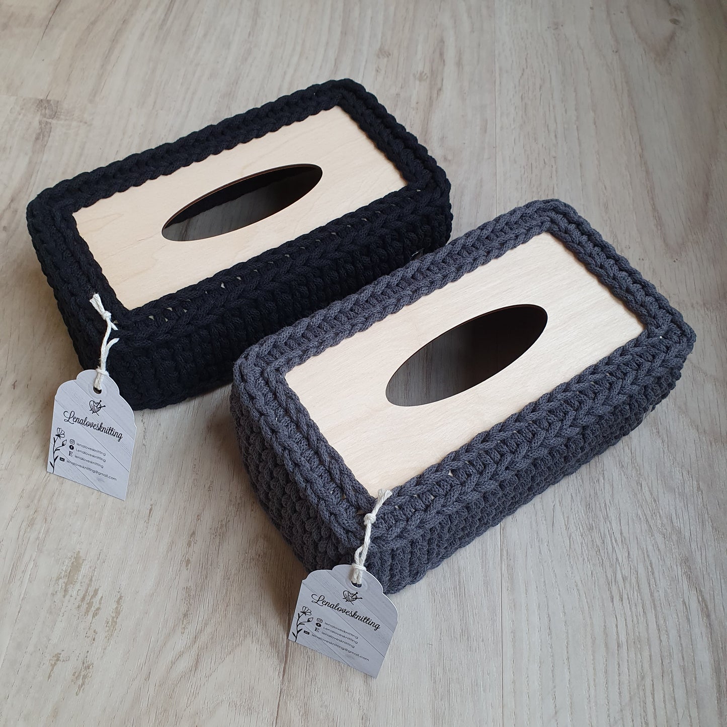 Taschentücherbox Tissue Cover Taschentücher Deckel Korb Gehäkelt Box !Viele Farben!