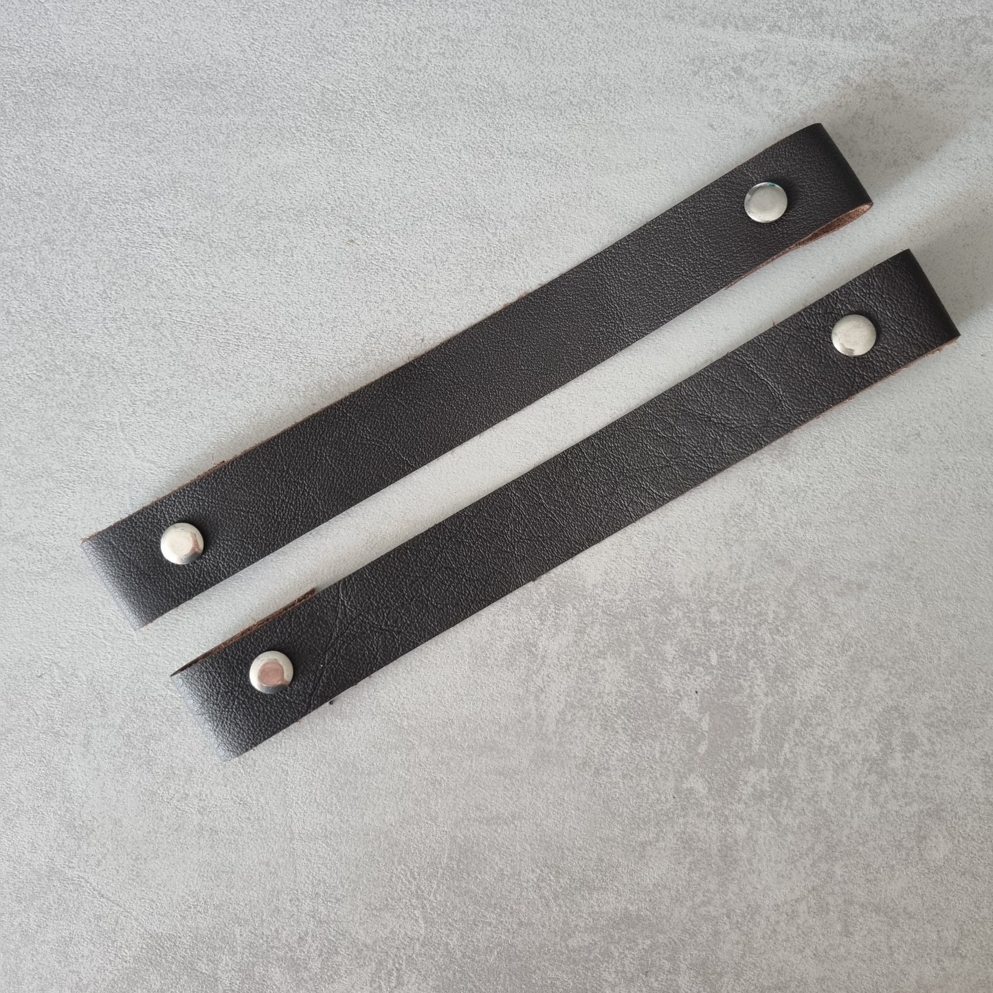 2er Set Lederhenkel mit Schrauben für Körbe oder Taschen