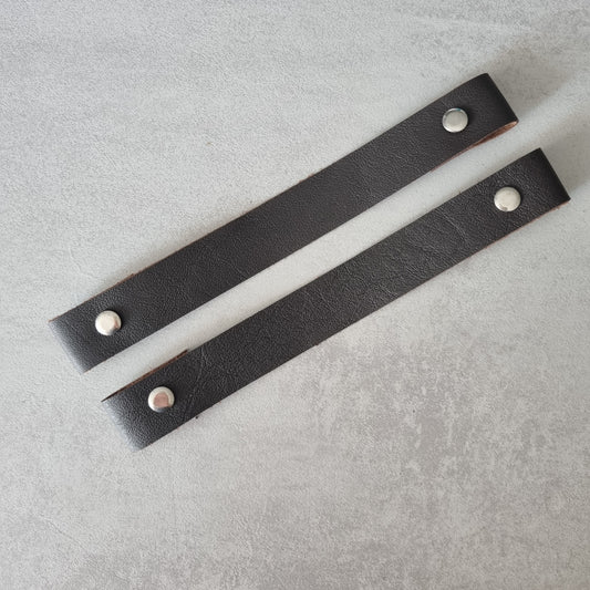 2er Set Lederhenkel mit Schrauben für Körbe oder Taschen