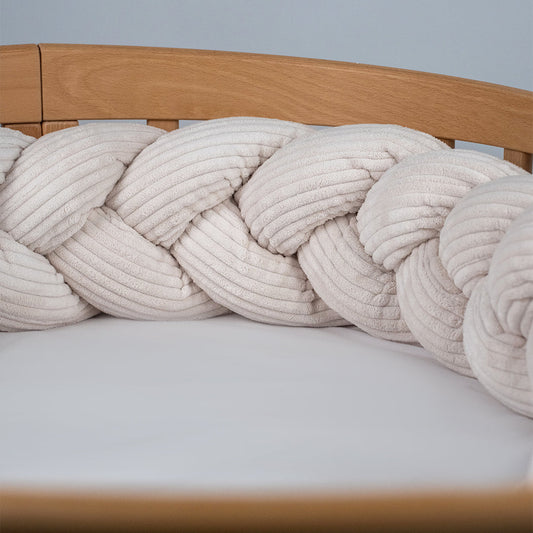 Bettschlange Baby geflochten Cord – Bettzopf & Bettumrandung fürs Babybett