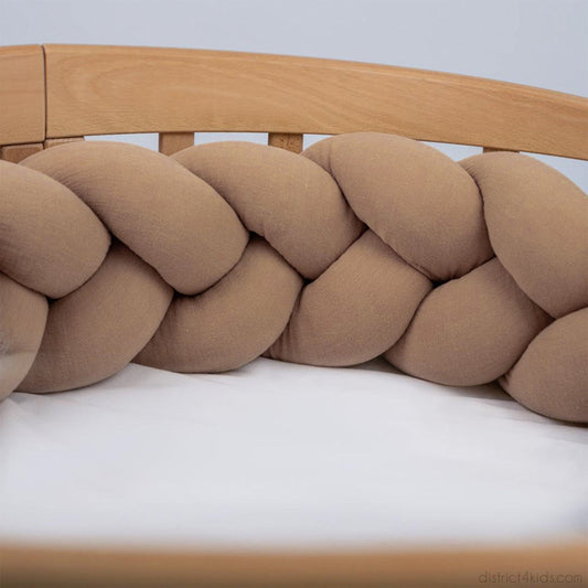 Bettschlange geflochten Musselin – Kuschelige Bettumrandung