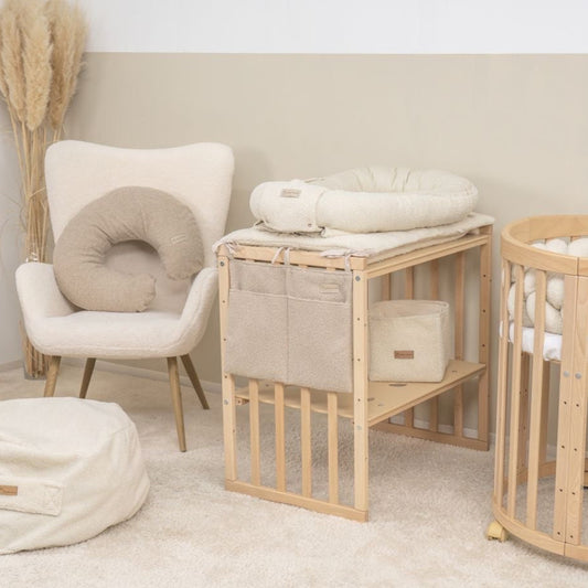 Wickeltisch-Korb Teddy Bouclé – praktisches Utensilo für Babyzimmer & Wickeltisch