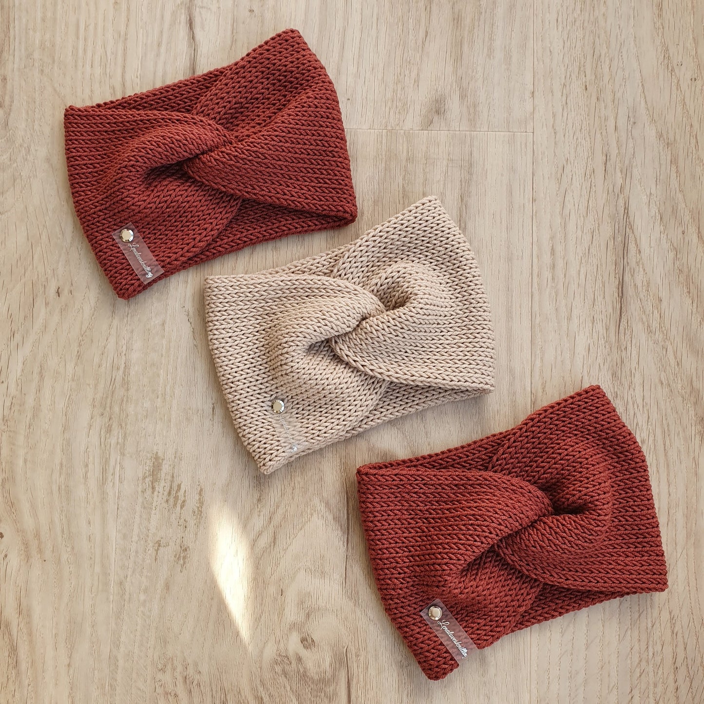 Stirnband Twist aus 100 % Merinowolle