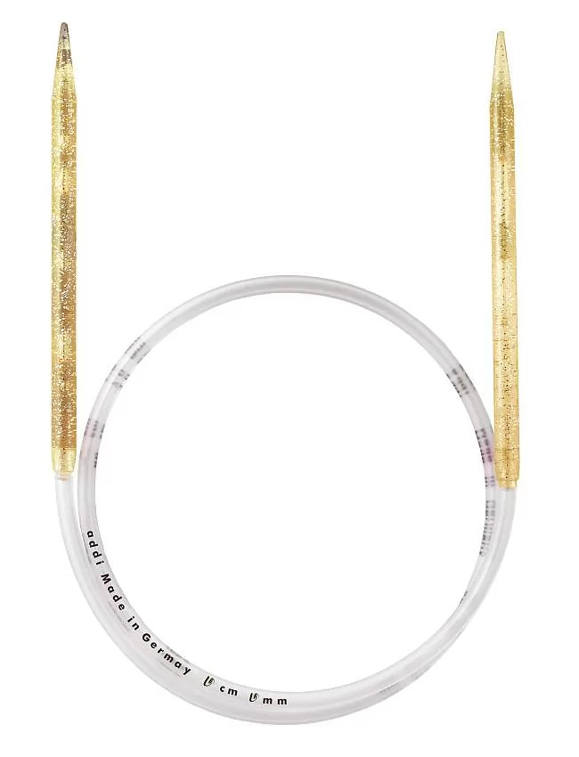 Addi Champagne Glitter Rundstricknadel 60cm, 12,00mm