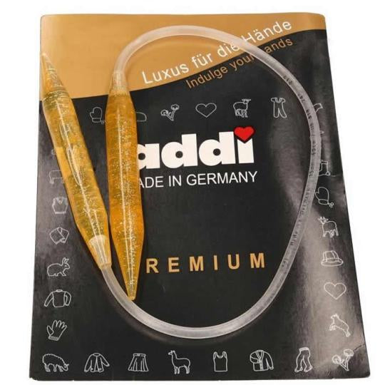 Addi Champagne Glitter Rundstricknadel 60cm, 12,00mm