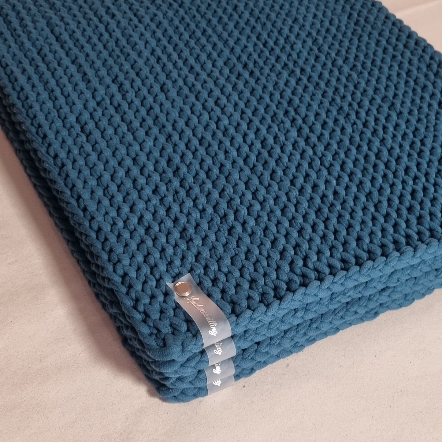 Tischsets Platzsets Gr. L Untersetzer Tischdeko gestrickt Baumwolle 100% recycelt
