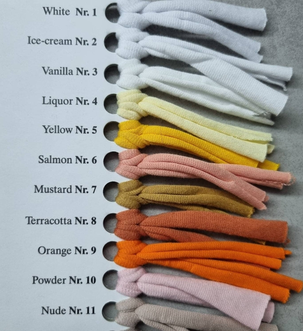 Color gradient yarn NITKA textile yarn from Russia 100% cotton 1A quality 100 meters roll always constant width jersey ribbon jersey yarn