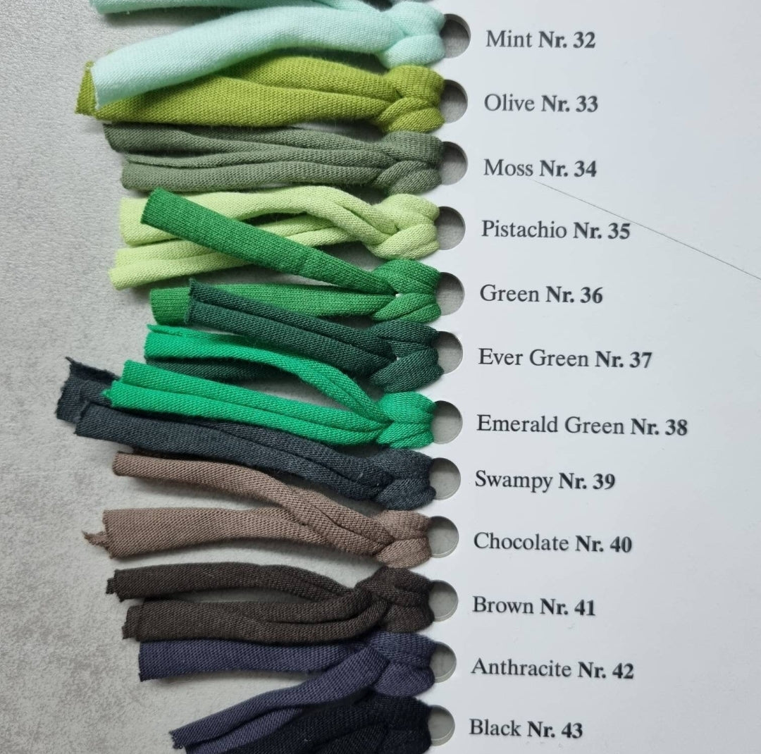 Color gradient yarn NITKA textile yarn from Russia 100% cotton 1A quality 100 meters roll always constant width jersey ribbon jersey yarn