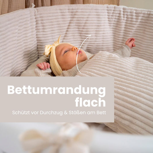Bettumrandung Cord – Moderne & kuschelige Umrandung für Babybett & Beistellbett