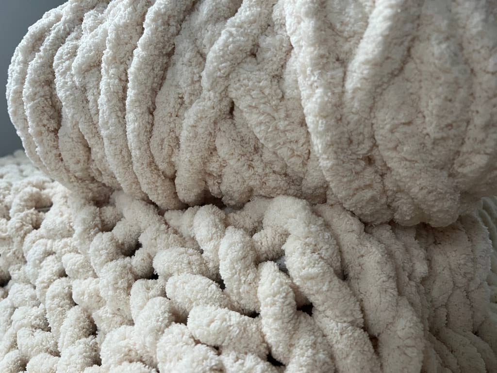 Chenille-Garn zum Armstricken und Fingerstricken Jumbo