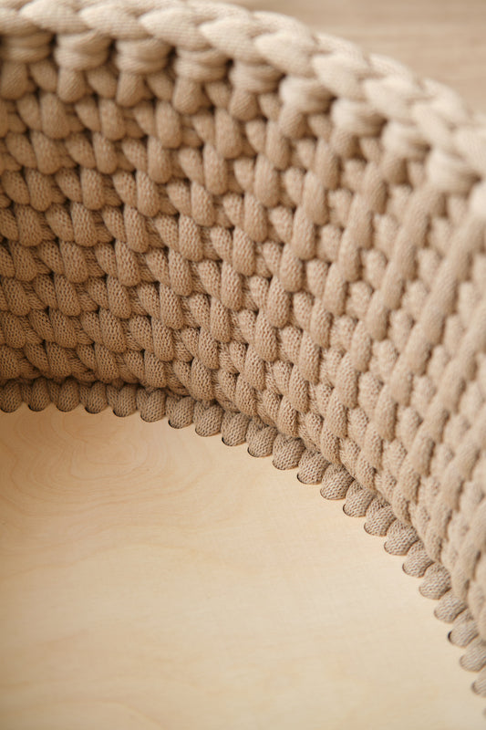 Moses basket baby cradle crocheted from Oeko-Tex cotton