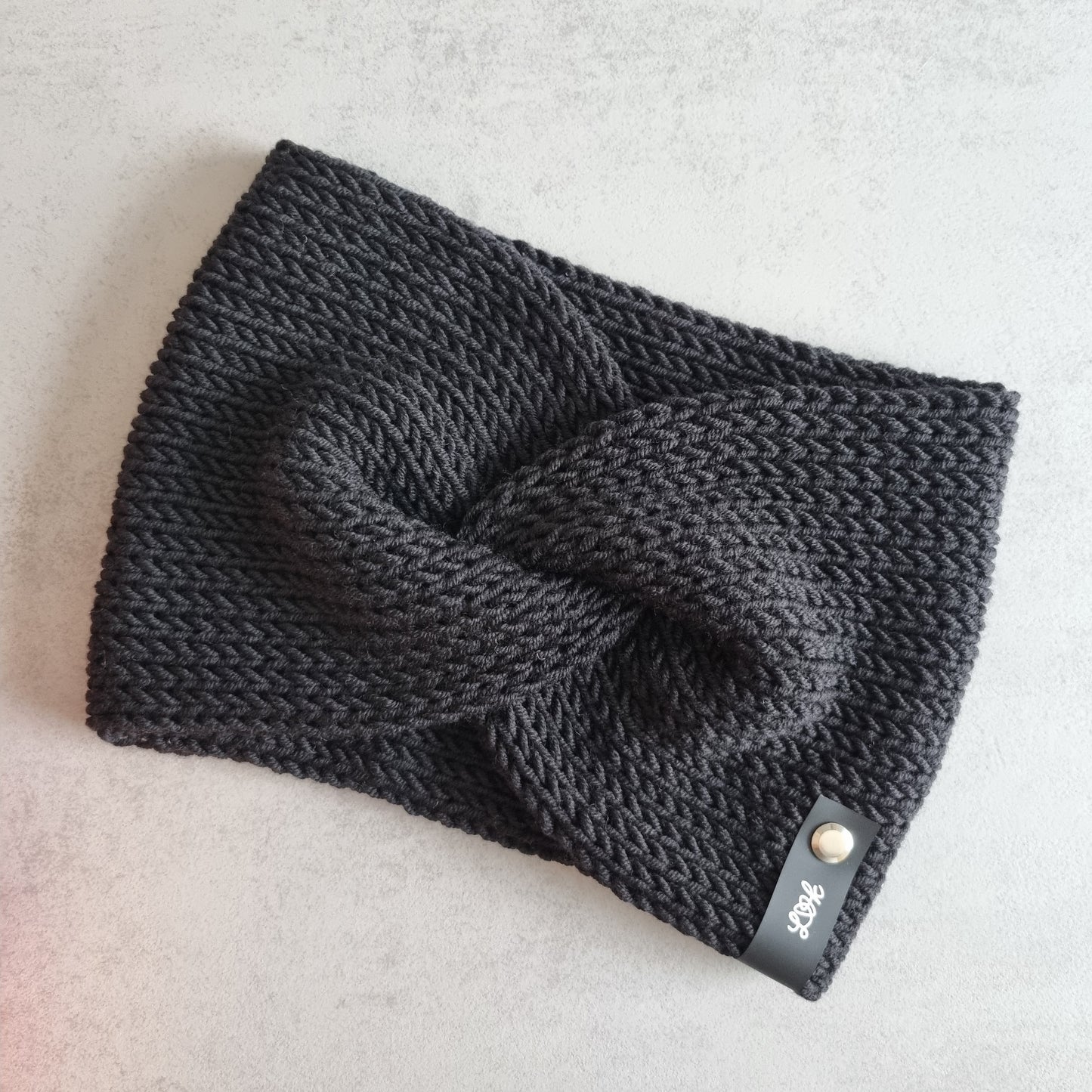 Stirnband Twist aus 100 % Merinowolle