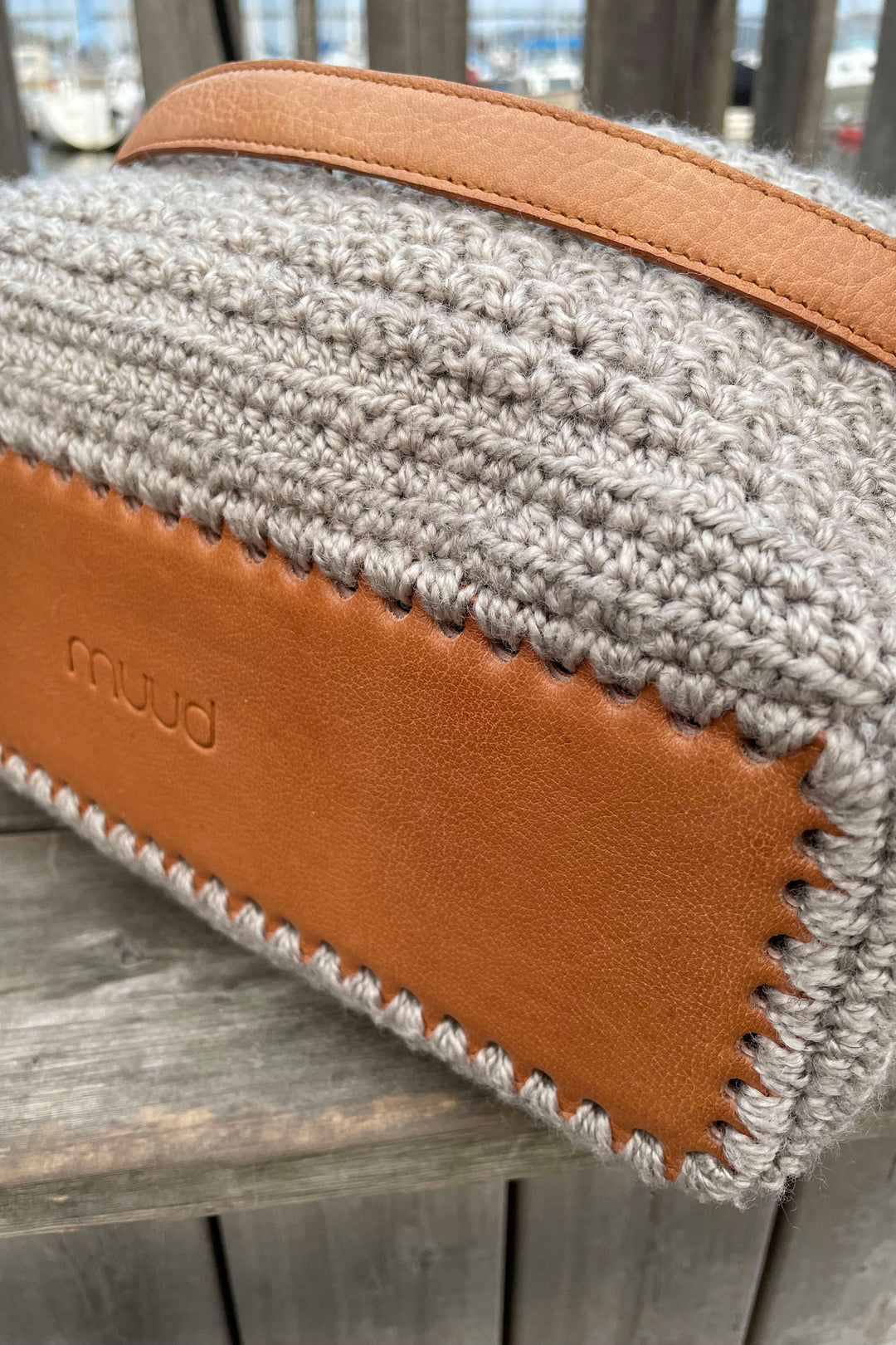 MUUD DEE Rechteckiger Taschenboden aus Leder