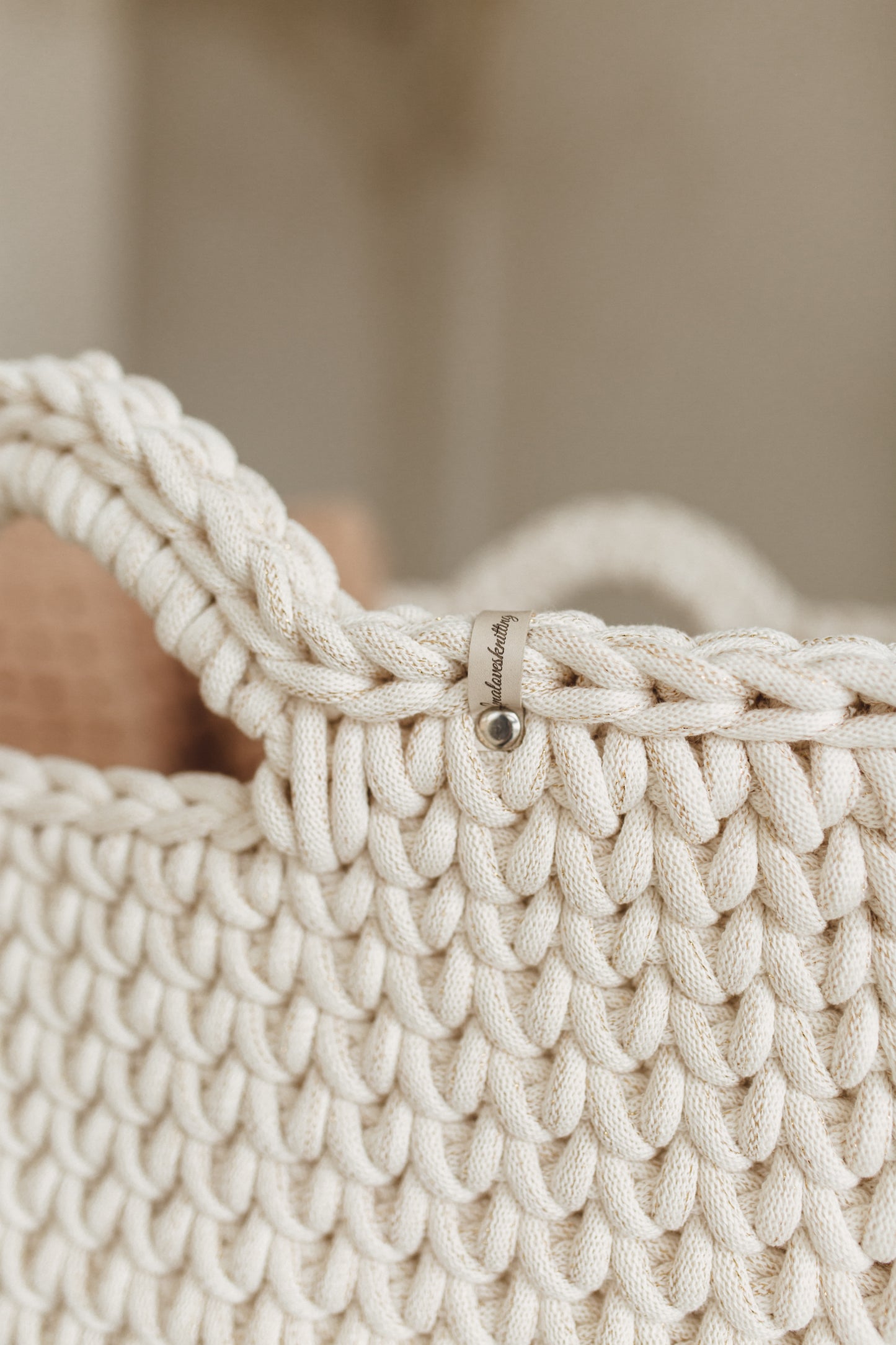Berceau bébé panier moïse au crochet en coton Oeko-Tex