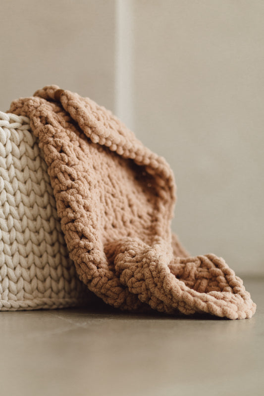 Hand-knitted blanket Baby Blanket Newborn Blanket Cuddly Blanket Impact Blanket Cuddly Soft Check Pattern Baby Gift Baby Shower Baby Shower