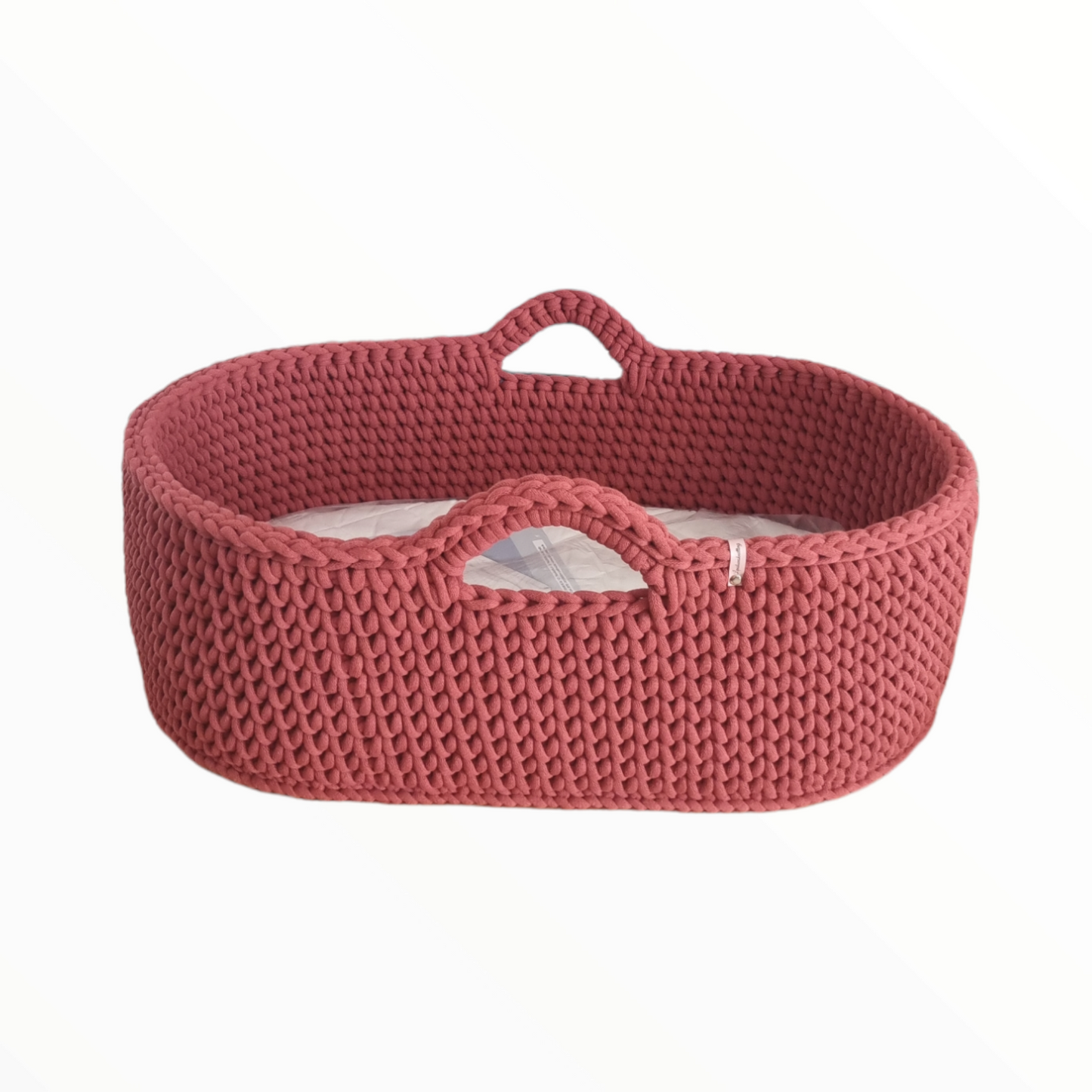 Berceau bébé panier moïse au crochet en coton Oeko-Tex