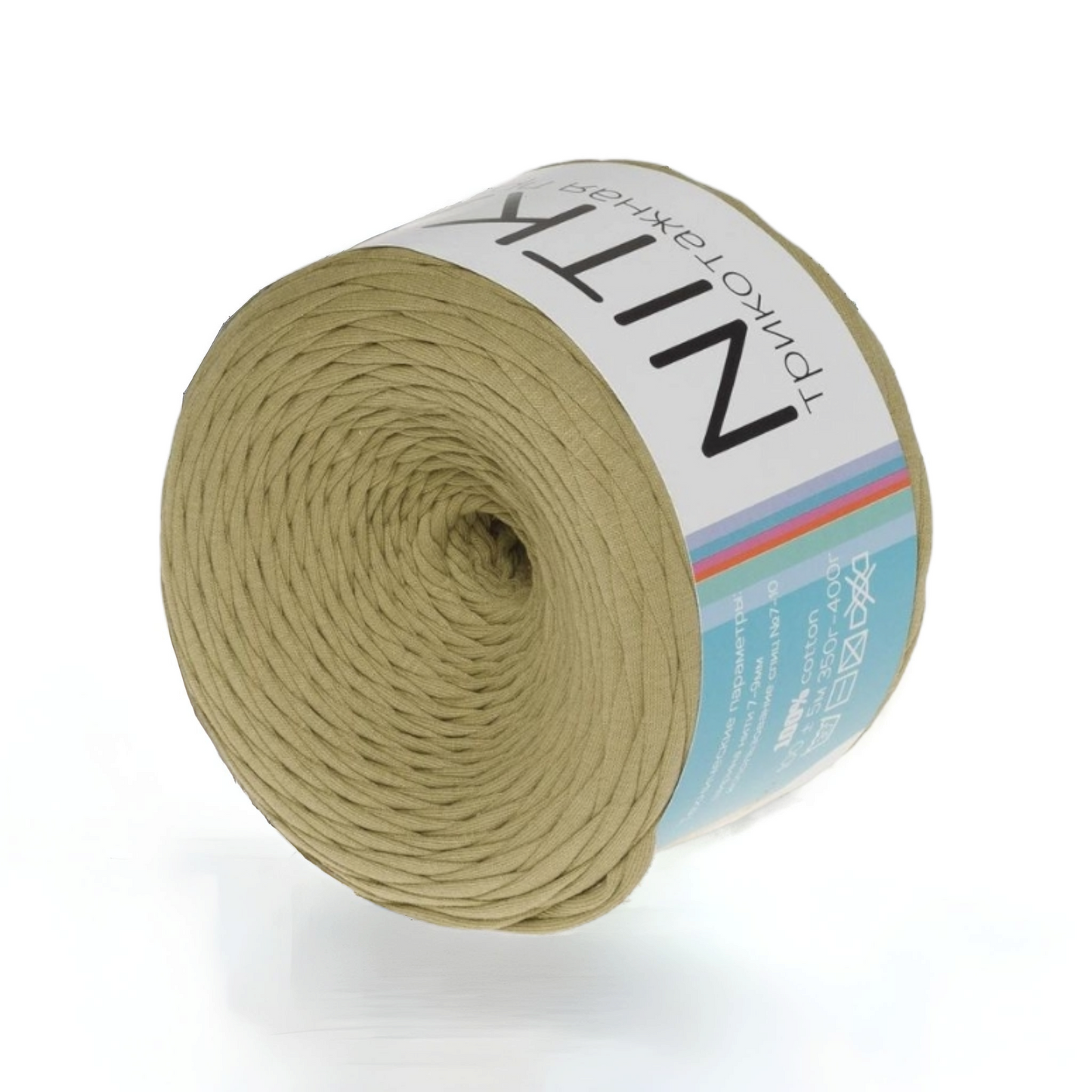 Color gradient yarn NITKA textile yarn from Russia 100% cotton 1A quality 100 meters roll always constant width jersey ribbon jersey yarn