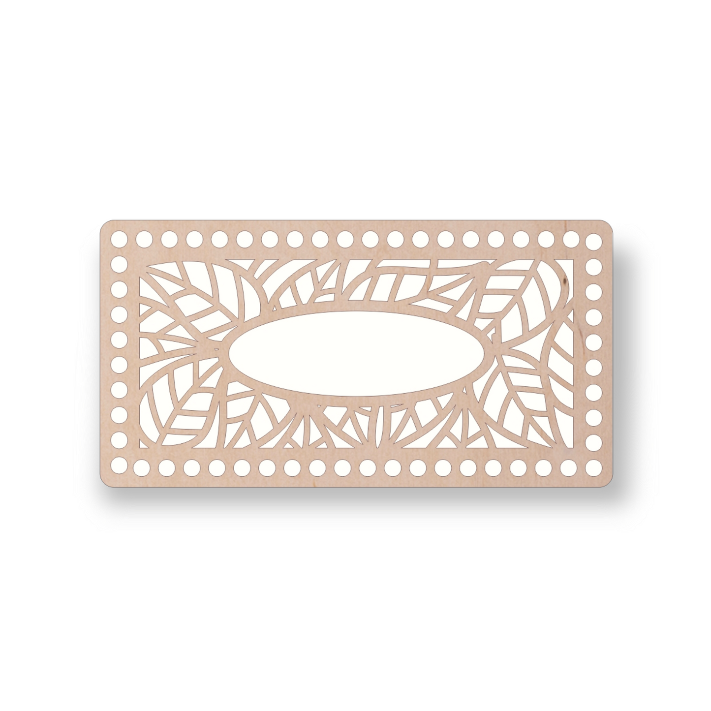 Holz-Deckel für selbstgehäkelte Taschentücher-Box
