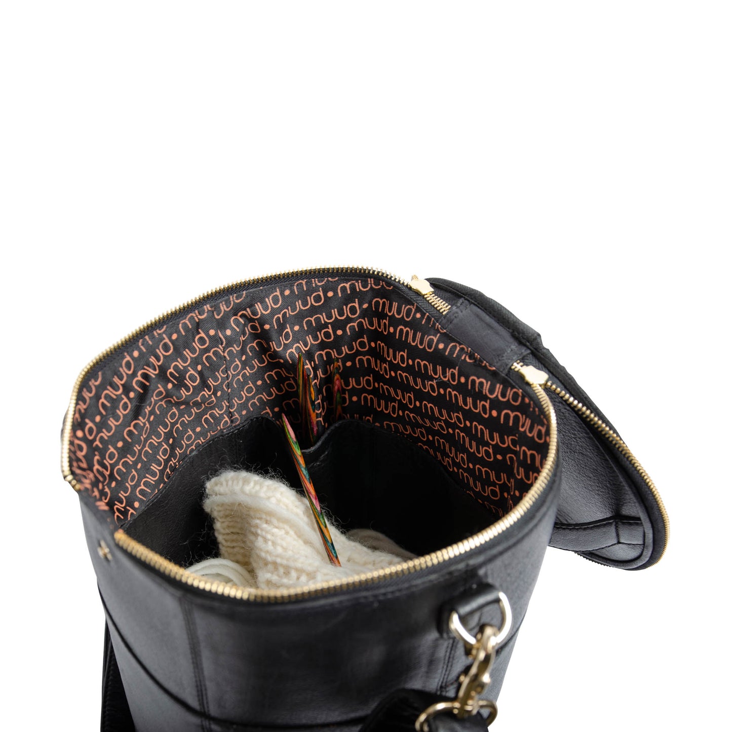MUUD Saturn XL Limited Edition Handgemachte Ledertasche Stricktasche Kulturtasche Scherentasche