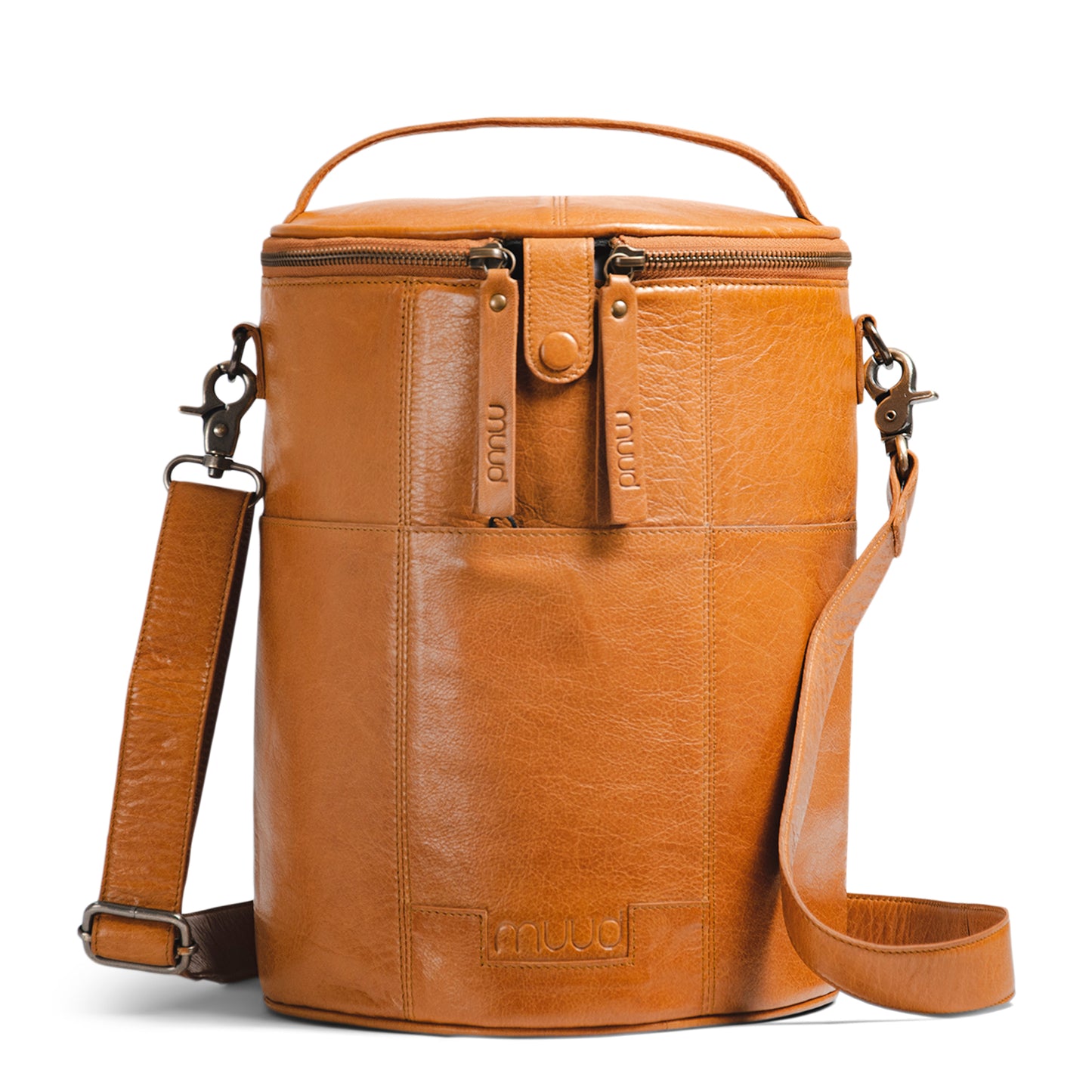 MUUD Saturn XL Handgemachte Ledertasche Stricktasche Kulturtasche Scherentasche
