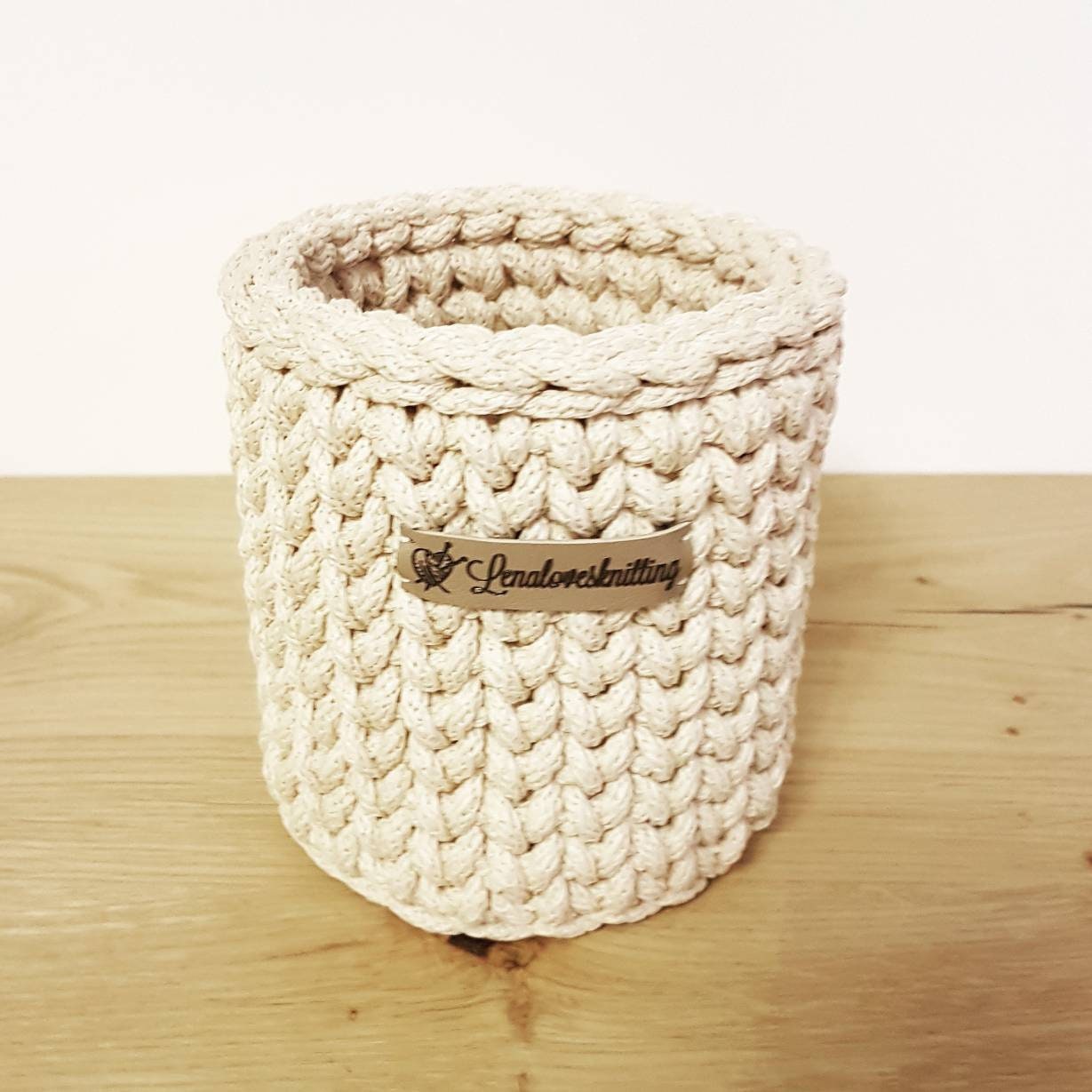 Crochet Basket Storage Pen Holder Utensilo Basket Crocheted Crochet Basket Textile Yarn Pen Holder Brush Holder