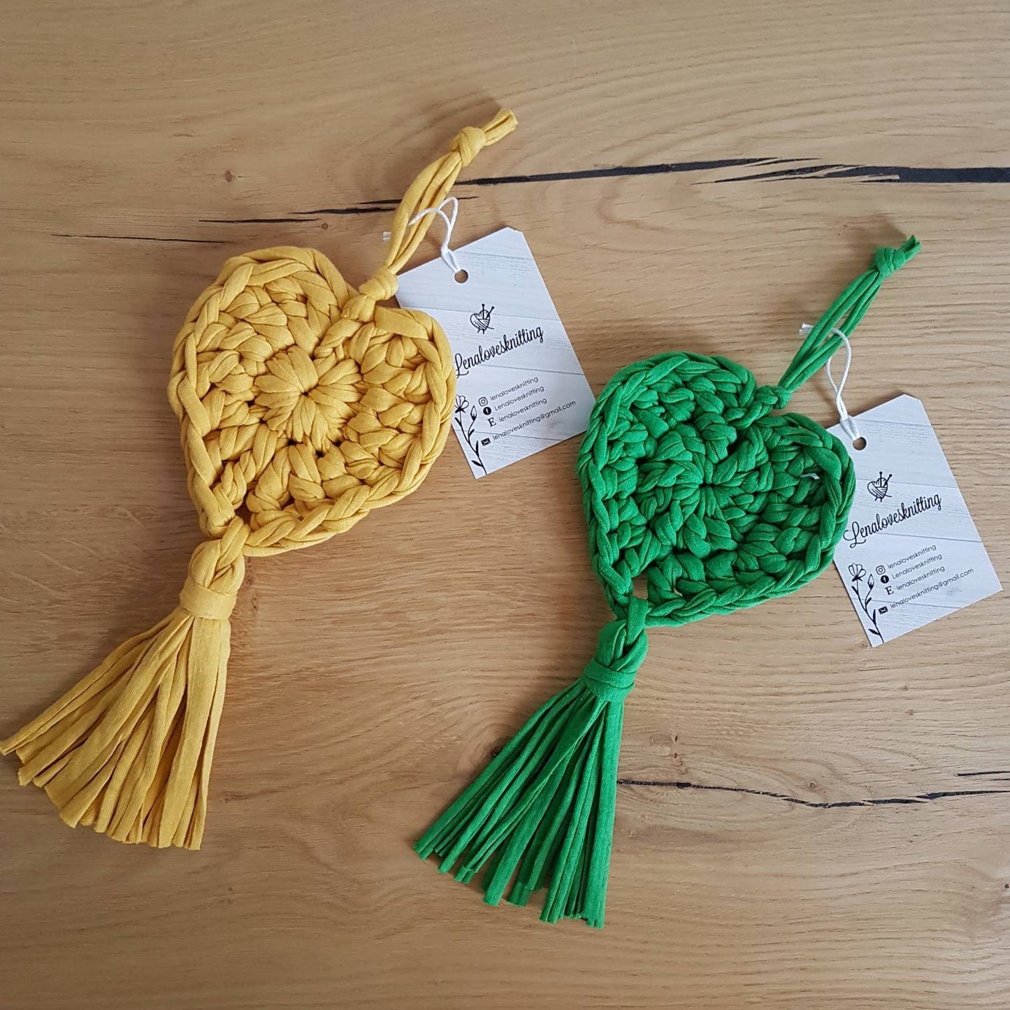 Gehäkeltes Herzchen mit Quaste Wanddekoration Anhänger Boho Herz Babyzimmer Wallhanging
