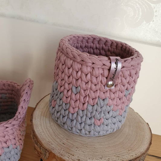 Crochet Basket Storage Pen Holder Utensilo Basket Crocheted Crochet Basket Textile Yarn Pen Holder Brush Holder