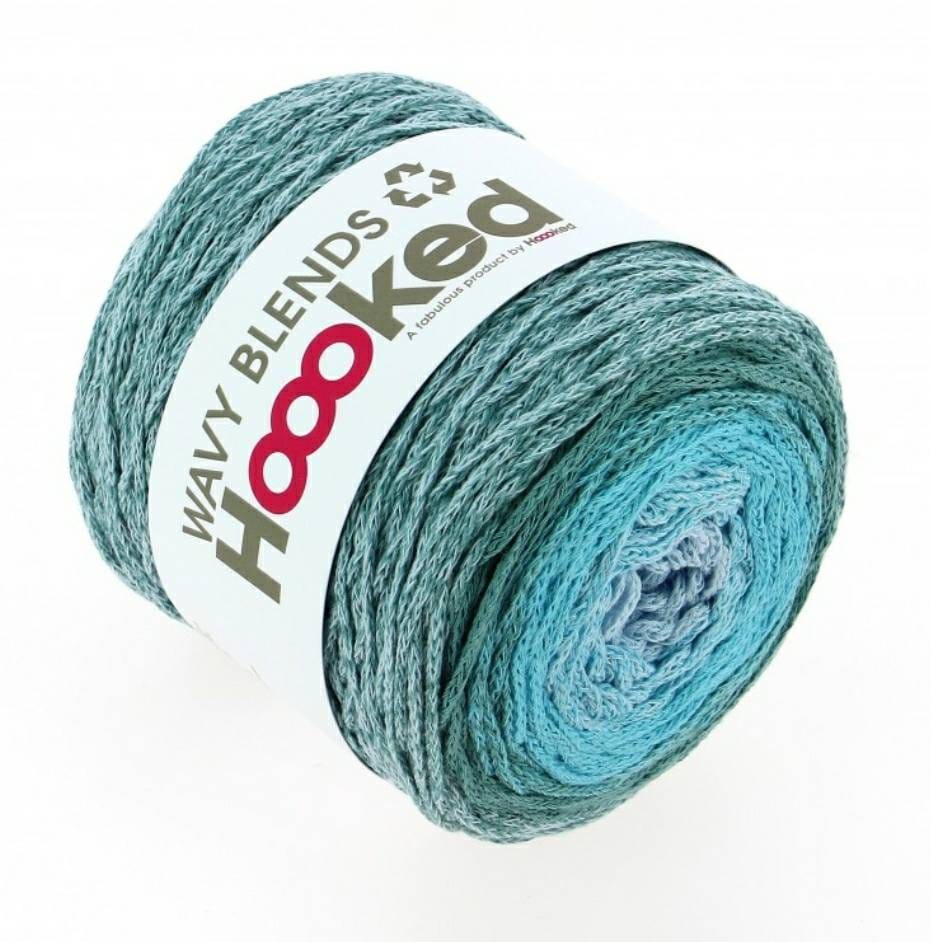 Hoooked Wavy Blends Gradient Yarn Bobbel Recycled Cotton Crochet Yarn Knitted Yarn Gradient Yarn cake Multicolor