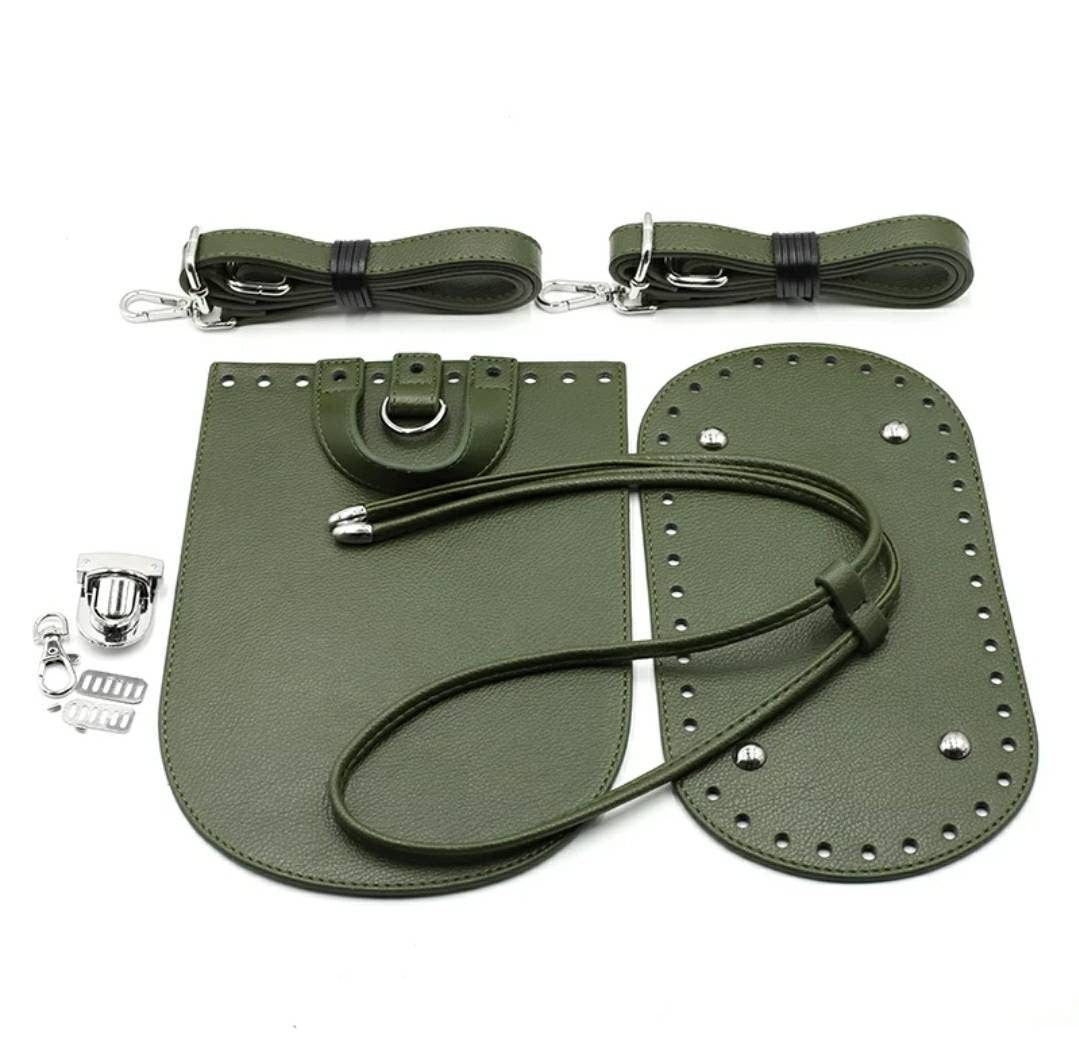 DIY-Kit für einen gehäkelten City-Rucksack PU-Leder 5-teilig