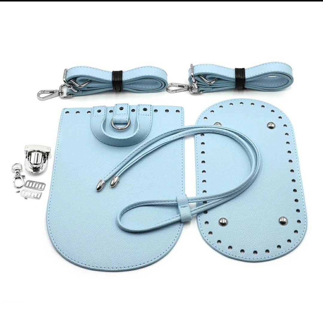 DIY-Kit für einen gehäkelten City-Rucksack PU-Leder 5-teilig