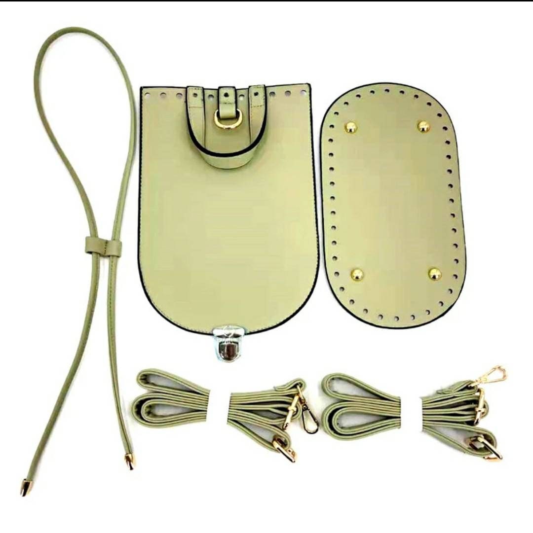 DIY-Kit für einen gehäkelten City-Rucksack PU-Leder 5-teilig