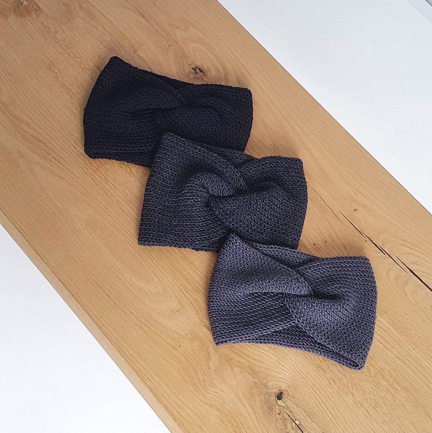 Stirnband Twist aus 100 % Merinowolle
