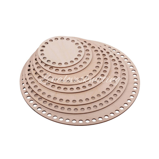 Basket floor Crochet floor Wooden floor for crochet basket birch wood round