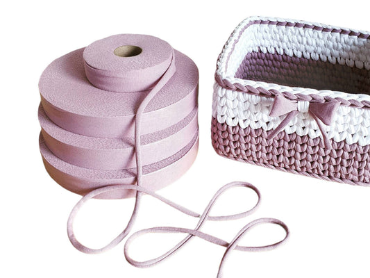 T-Shirt Yarn Nitka Textile Yarn 100% Cotton 1A Quality 100 Meter Roll Always Constant Width Jersey Ribbon Jersey Yarn