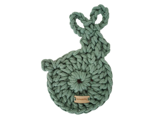 Rabbit Cup Coaster Coaster Bunny Easter Bunny Easter Decoration Crochet Uncinetto Coaster Cotone Tessuto Filato Da tavola Decorazione