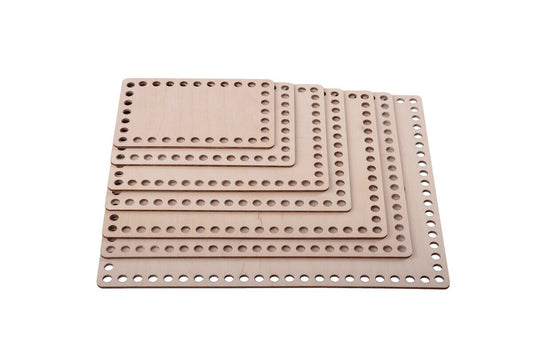 Basket floor Crochet floor Wooden floor for crochet basket birch wood rectangle wide