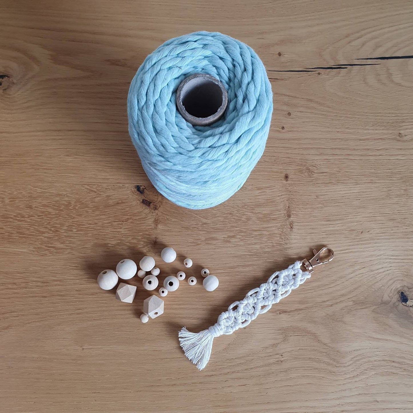 Premium Makramee Garn 4mm Twisted Cord 100% recycelt Baumwolle 100m