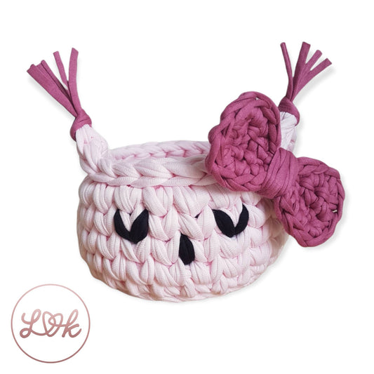Handmade owl basket