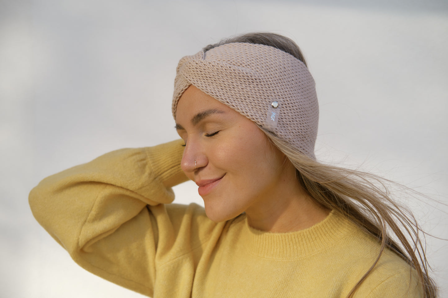 Stirnband Twist aus 100 % Merinowolle