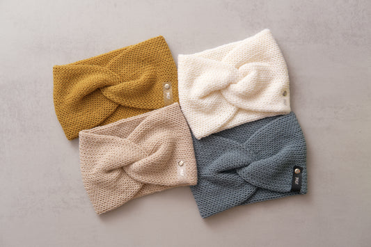 Twist headband made from 100% merino wool