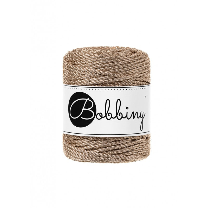 Bobbiny Metallic Makramee Garn 50m 3mm 3PLY