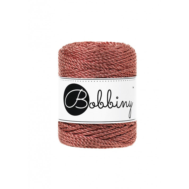 Bobbiny Metallic Makramee Garn 50m 3mm 3PLY