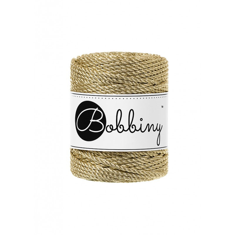 Bobbiny Metallic Makramee Garn 50m 3mm 3PLY