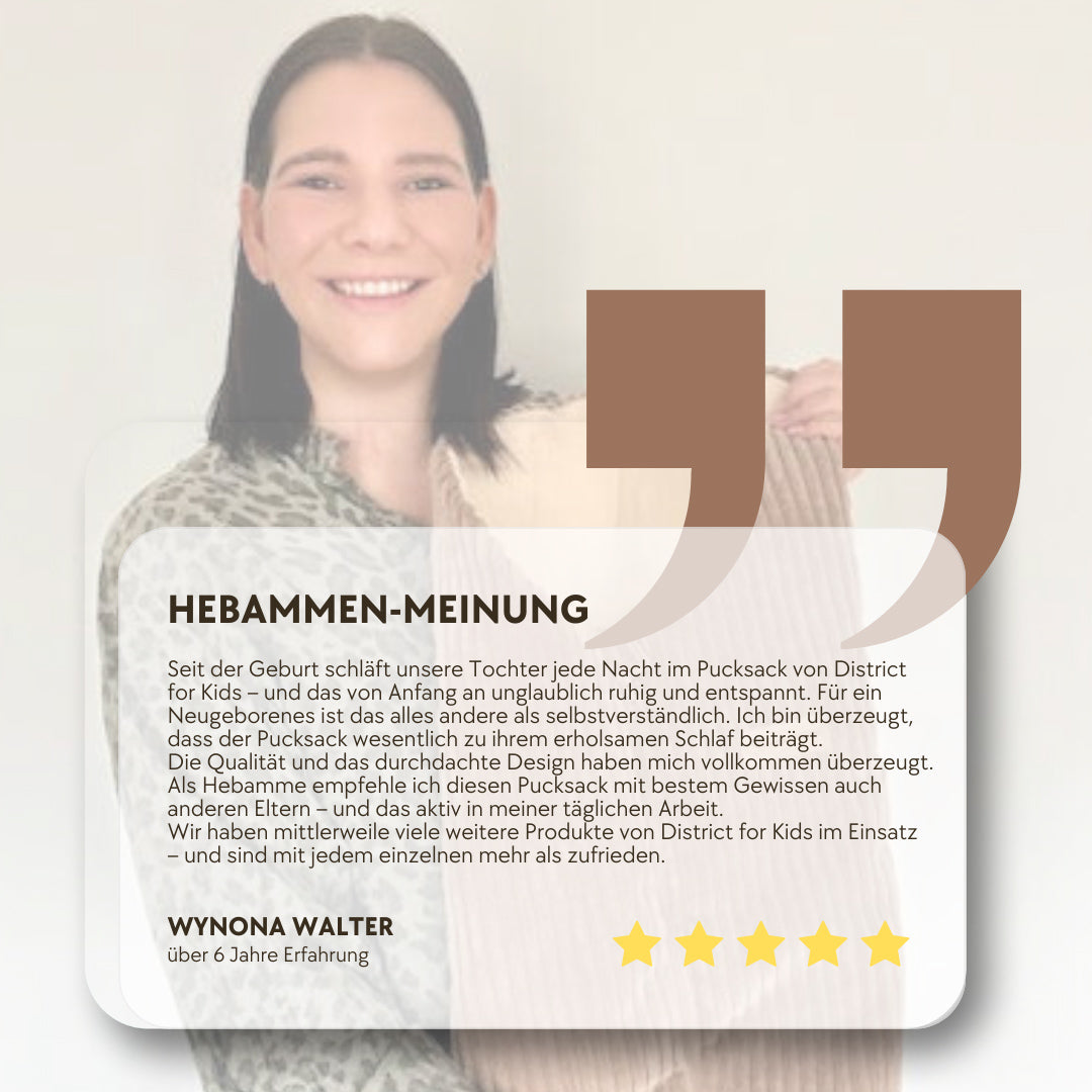 Pucksack Teddystoff Bouclé mitwachsend - Nachhaltiger Babyschlafsack