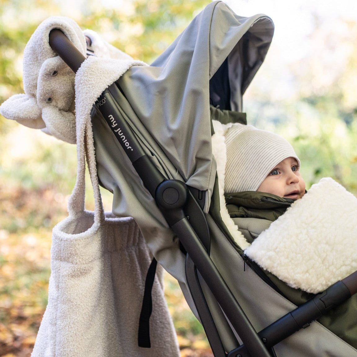 Handschuhe Bouclé Teddystoff Kinderwagen - Handwärmer