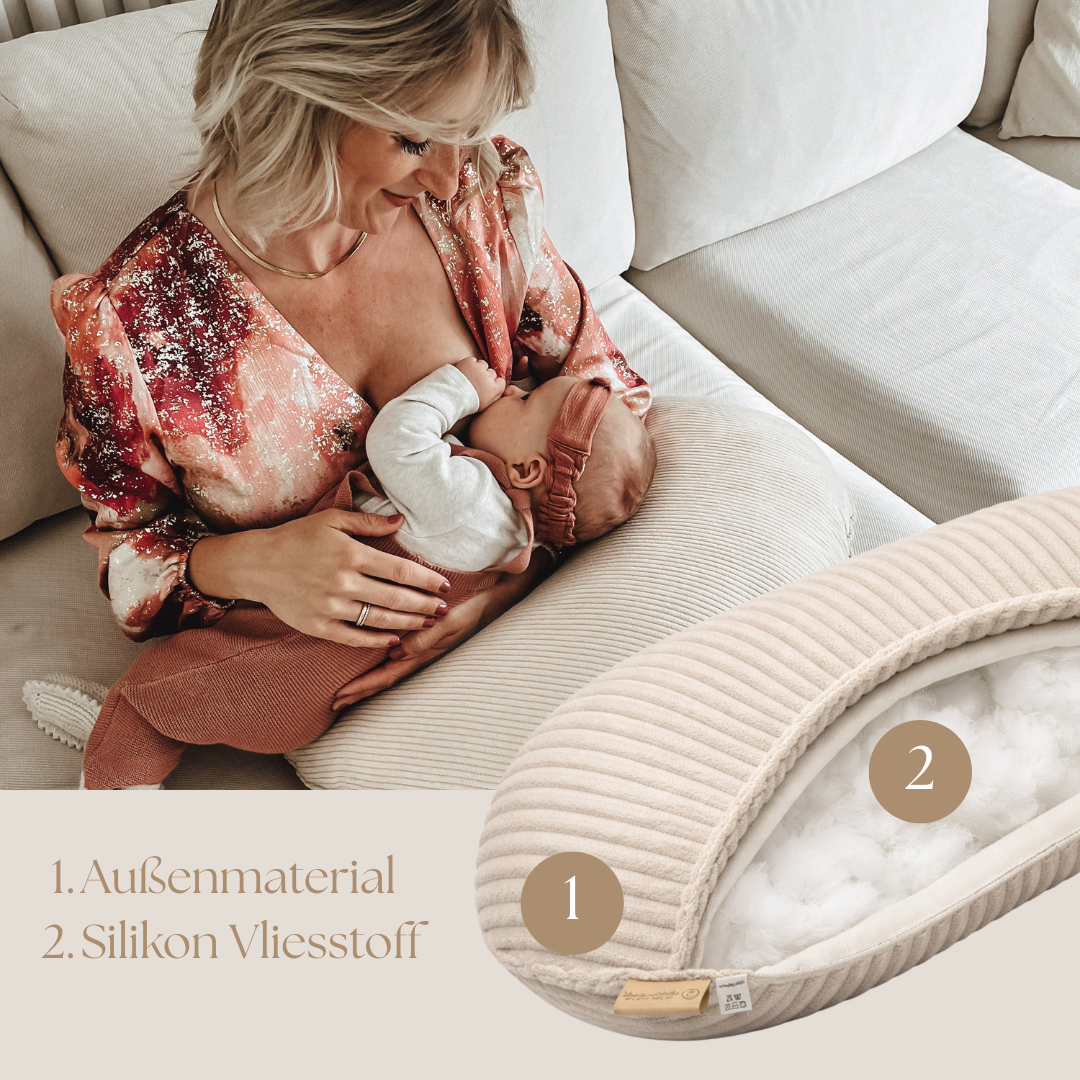 Stillkissen Halbmond Cord – Komfort, Unterstützung & stilvolle Optik