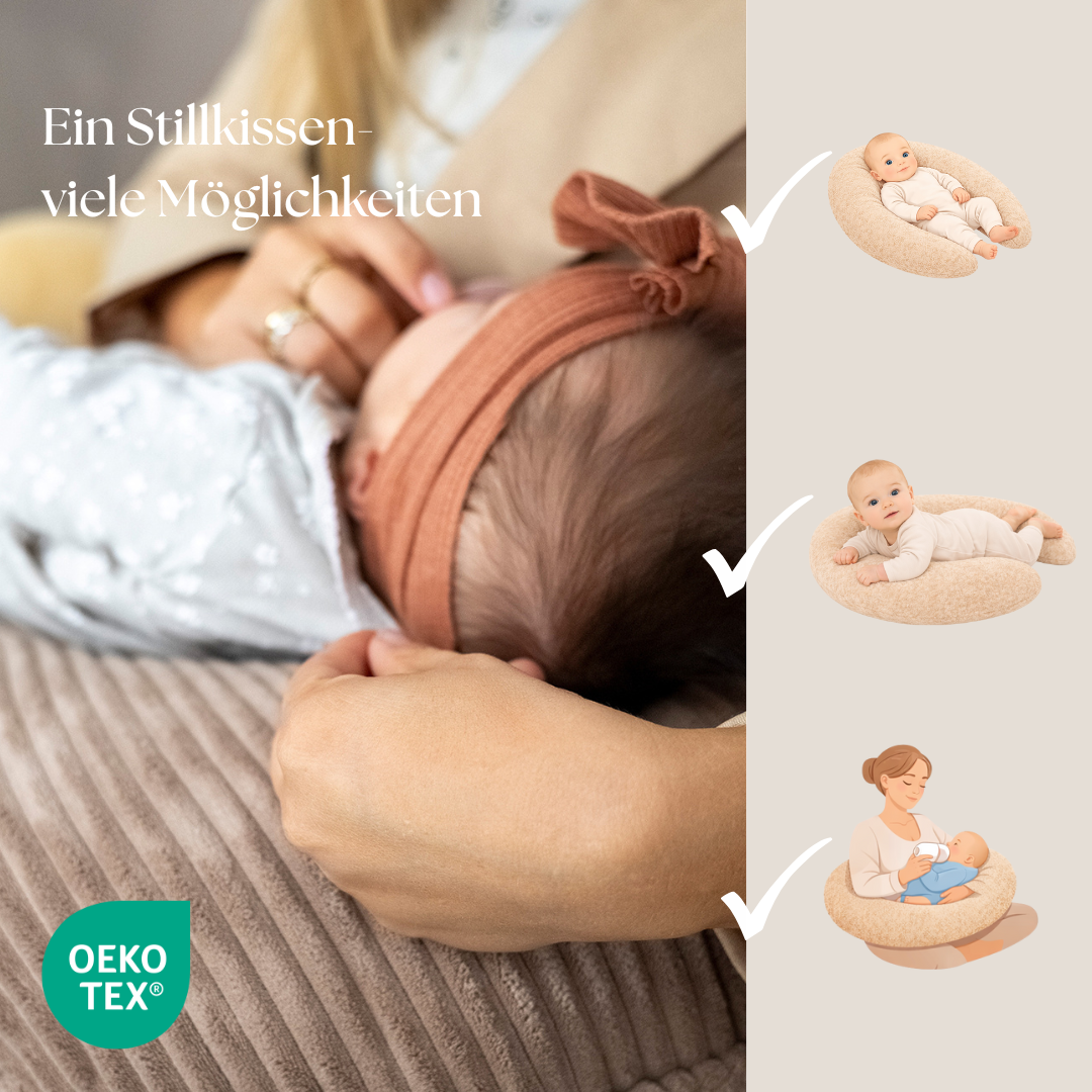Stillkissen Halbmond Cord – Komfort, Unterstützung & stilvolle Optik