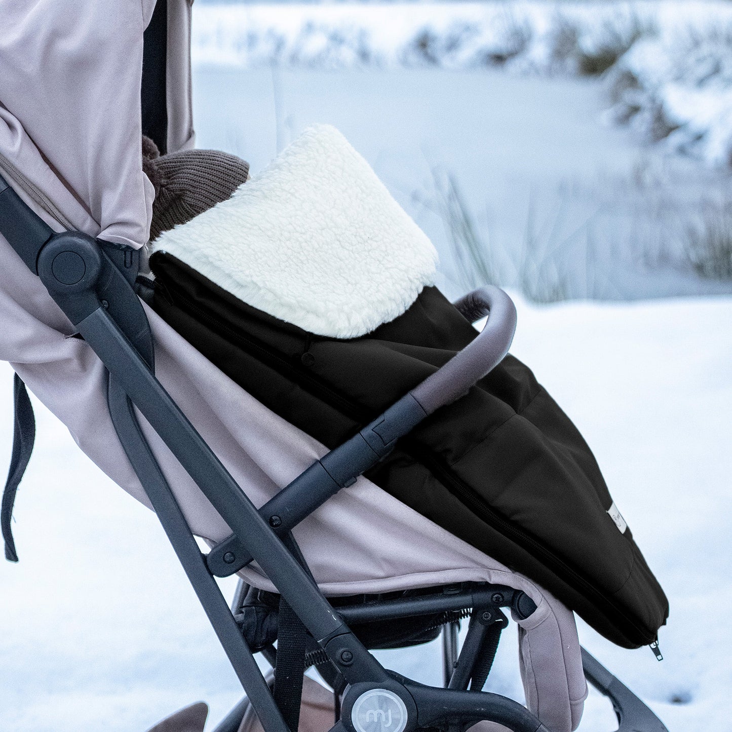 Winterfußsack wasserabweisend Innenfutter aus Merinowolle - Kinderwagen