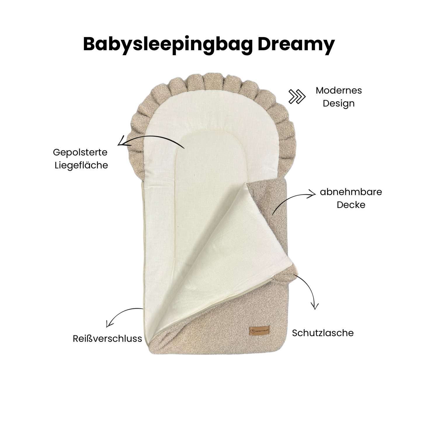 Babyschlafsack Dreamy Teddy Bouclé - kuscheliger Ganzjahreschlafsack