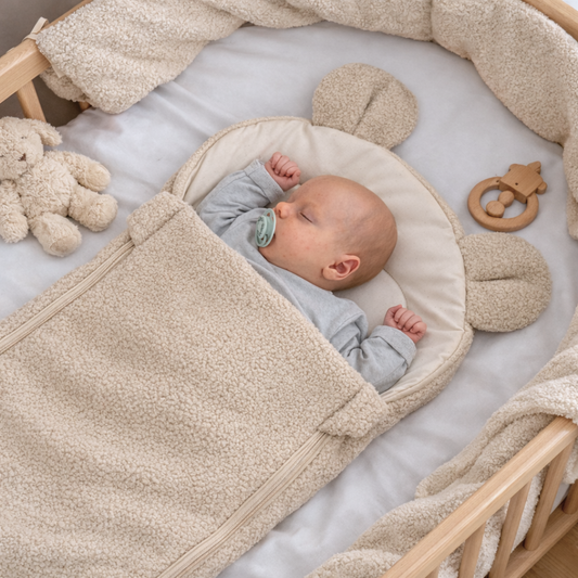 Babyschlafsack Teddyohren Teddy Bouclé - kuscheliger Ganzjahresschlafsack